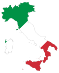 Italy Map Flag With Stroke